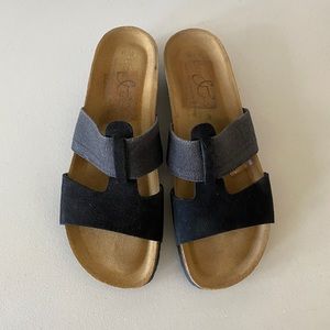 Bos. & Co. LULU Black Wedge Sandal like Birkenstocks